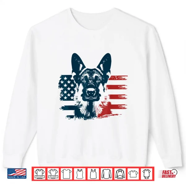 Sweatshirt Patriotic German Shepherd Dog Lover 4th Of July Pet Owner Shirt