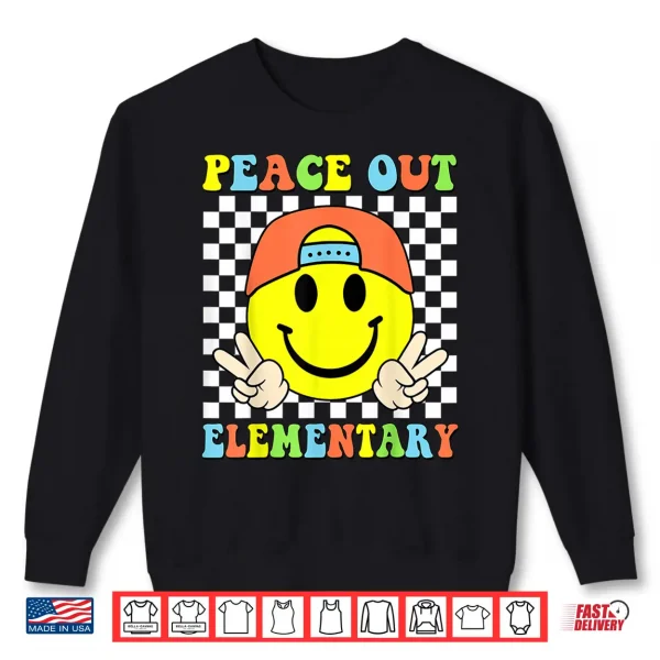 Sweatshirt Peace Out Elementary Last Day Of School Graduation Shirt