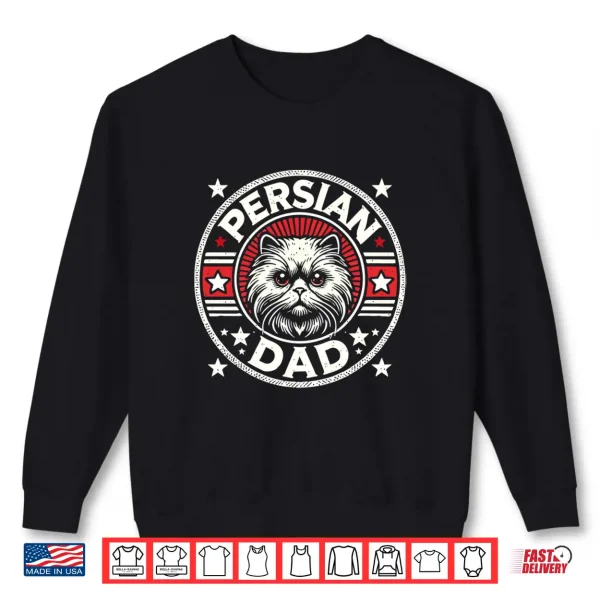 Sweatshirt Persian Cat Dad Vintage Graphic Shirt