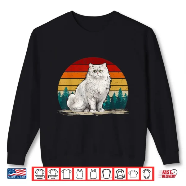 Sweatshirt Persian Cat Lover Retro Style Distressed Vintage Persian Cat Shirt