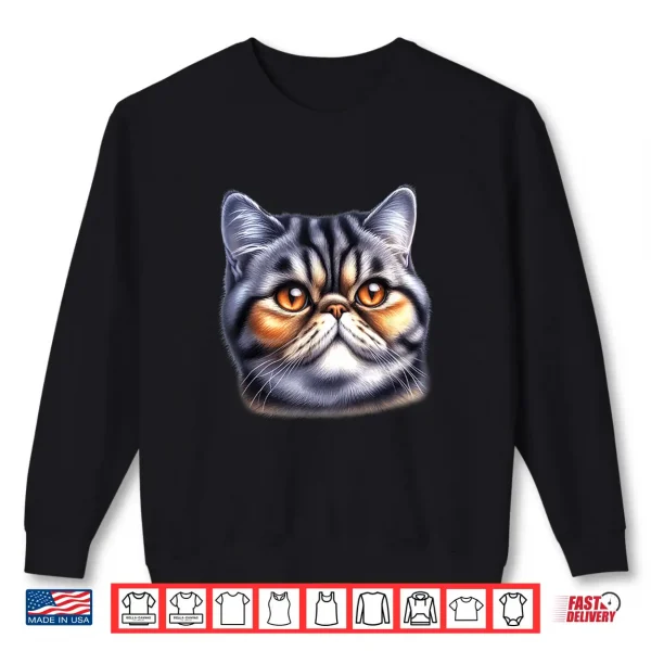 Sweatshirt Persian Cat Portrait Cute Kitten Shirt
