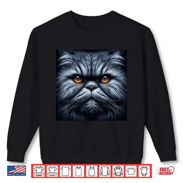 Sweatshirt Persian Cat Shirt Cat Face Cute Cat Lover Cat Mom Dad Shirt