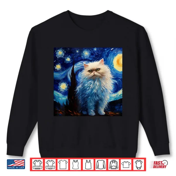 Sweatshirt Persian Cat Starry Night Persian Cat Starry Night Shirt