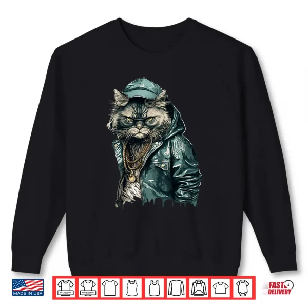 Sweatshirt Persian Cat Thug Cat Gangster Cat Gangster Life Shirt