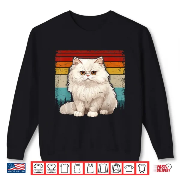 Sweatshirt Persian Cat Vintage Distressed Retro Style Cool Persian Cat Shirt