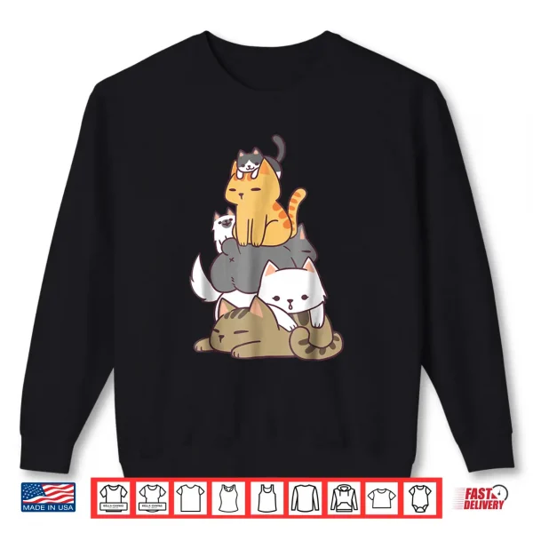 Sweatshirt Pile Of Kitty Cats Funny Cute Cat Lover Gift T Shirt