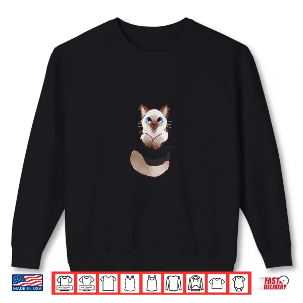 Sweatshirt Pocket Cute Ragdoll Kitten Kitty Cat Shirt
