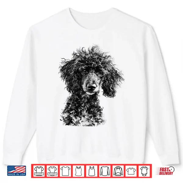 Sweatshirt Poodle Abstract Motif Drawing Art Animal Poodle Shirt