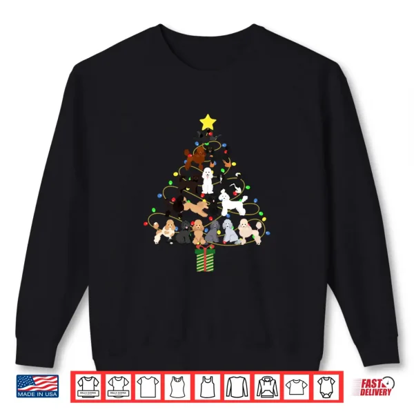 Sweatshirt Poodle Christmas Tree We Woof You a Merry Christmas Shirt