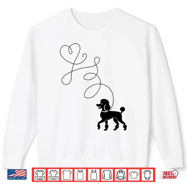 Sweatshirt Poodle Dog Lover 50s Sock Hop Rockabilly 1950s Dance Doo Wop Shirt