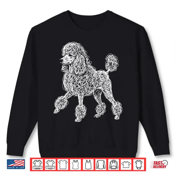 Sweatshirt Poodle Line Art Shirt