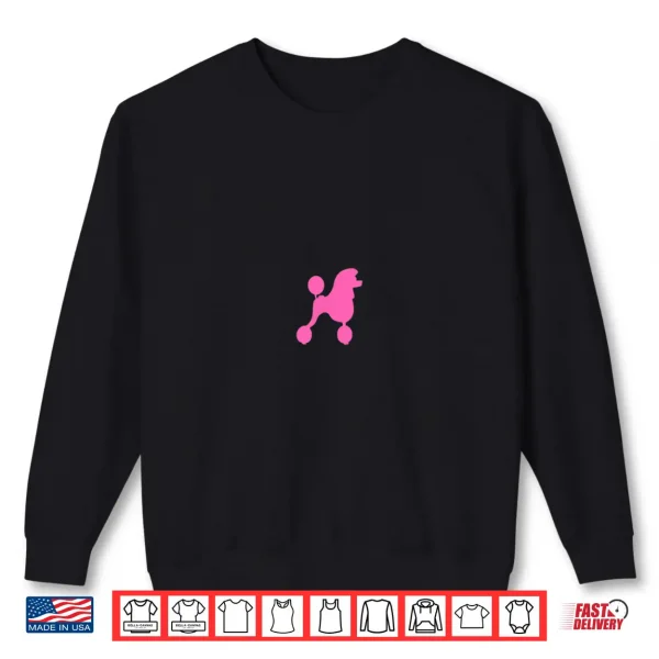 Sweatshirt Poodle Skirt Hot Pink Sock Hop 1950s Costume Shirt