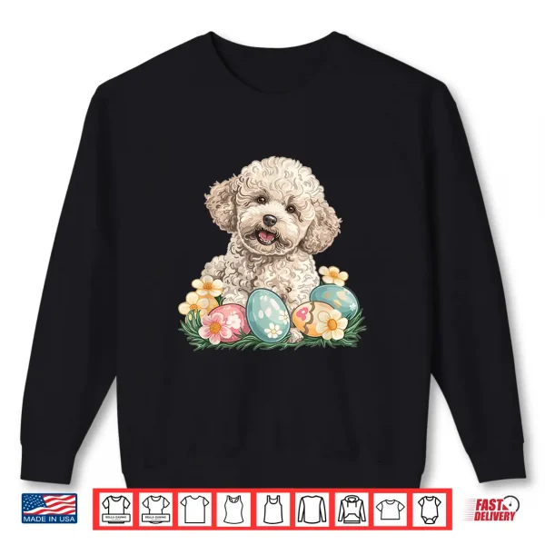 Sweatshirt Poodle dog Dog Breed Happy Easter Men Women Kids Shirt