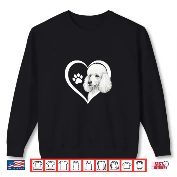 Sweatshirt Poodle heart Shirt
