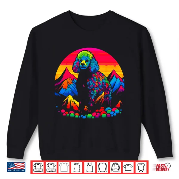 Sweatshirt Pop Art Design Poodle Dog Hike Shirt