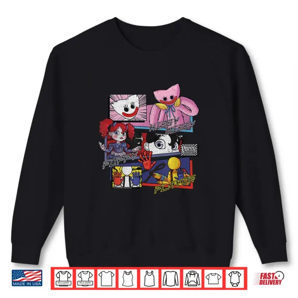 Sweatshirt Poppy Playtime Friends Manga Panels Distressed Style Shirt