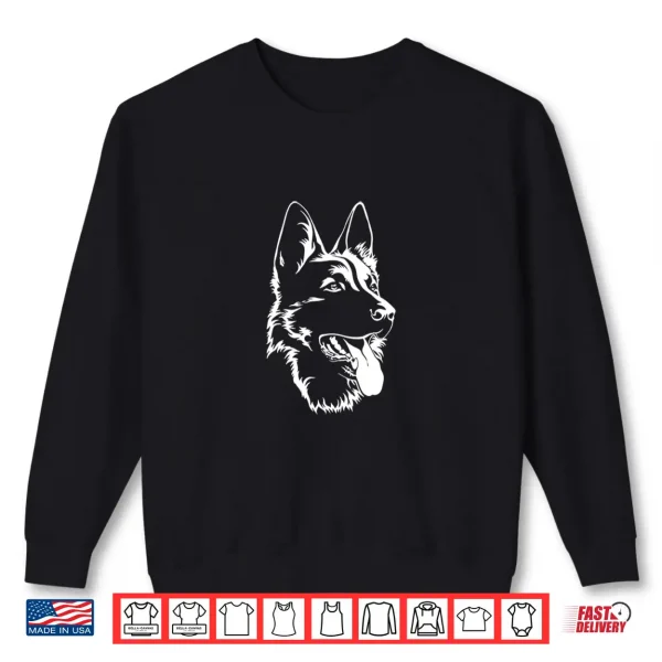 Sweatshirt Portrait German Shepherd Dog Owner Professional Graphic Shirt