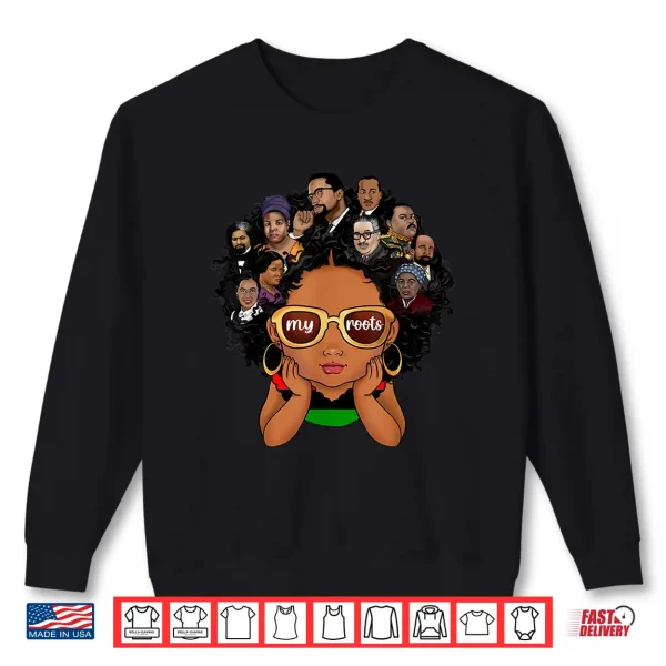 Sweatshirt Pride Afro Melanin Girl Kids Black History Month Shirt