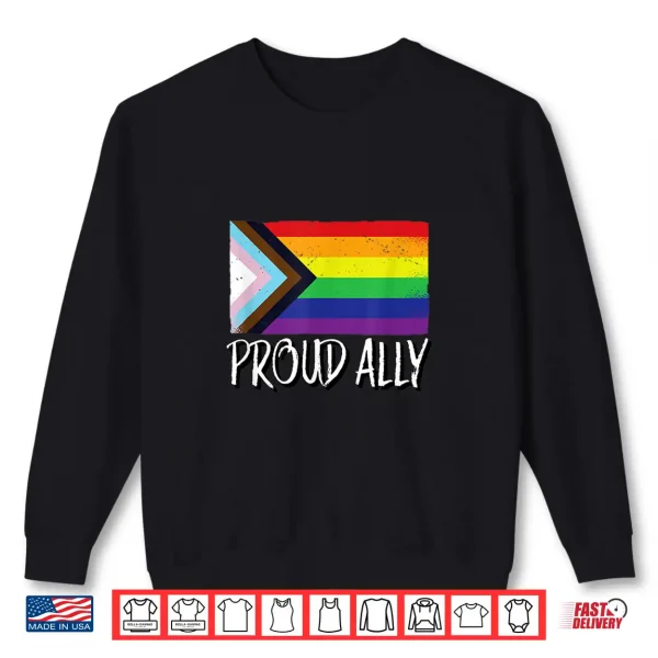 Sweatshirt Proud Ally Pride Month LGTBQ Black Pride Flag Shirt