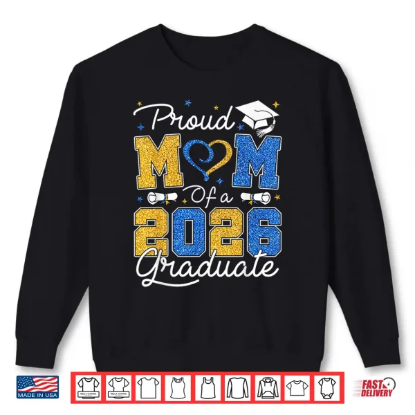 Sweatshirt Proud Graduate Blue Gold Senior 2026 Grad Shirt