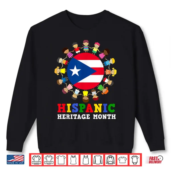 Sweatshirt Puerto Rican Flag Hispanic Heritage Puerto Rico Boy Girl Kid Shirt