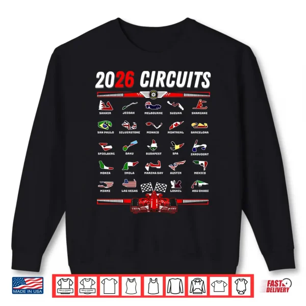 Sweatshirt Race Car Enthusiast Motorsport Racing Fan Flags Shirt