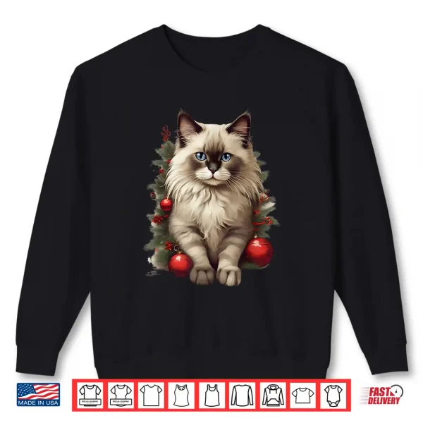 Sweatshirt Ragdoll Cat Christmas Baubles Xmas Ragdoll Cats Shirt