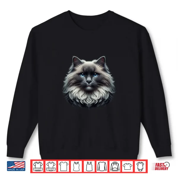 Sweatshirt Ragdoll Cat Shirt Cat Face Cute Cat Lover Cat Mom Dad Art Shirt