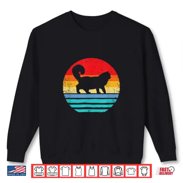 Sweatshirt Ragdoll Cat Shirt Cat Person Gift Retro Sunset Vintage Cat Shirt