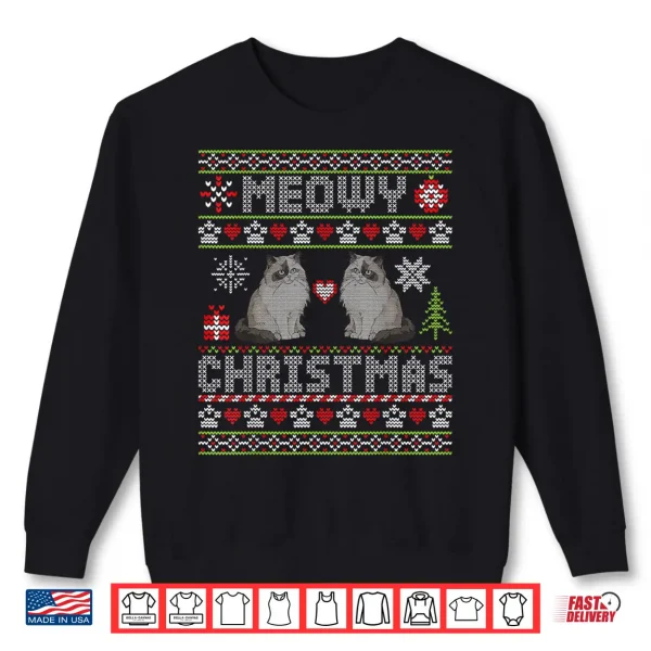 Ragdoll Cats Together Merry Meowy Christmas Day Ugly Sweater Shirt 2 Sweatshirt Ragdoll Cats Together Merry Meowy Christmas Day Ugly Sweater Shirt