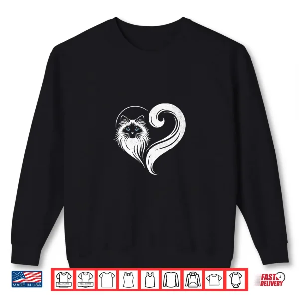 Sweatshirt Ragdoll Heart Cat Lover Ragdolls Cats Shirt
