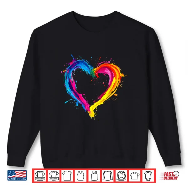 Sweatshirt Rainbow Heart LGBTQ Gay Pride Month LGBT Shirt