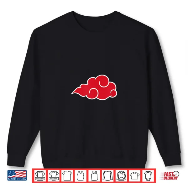 Sweatshirt Red Cloud Anime Style Japanese Manga Comic Style Pattern Shirt