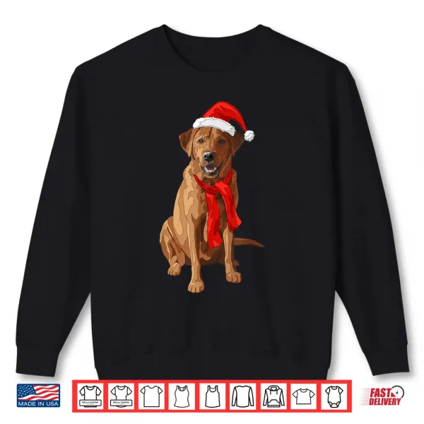 Sweatshirt Red Labrador Retriever Dog Christmas Santa Hat RLRCSH Shirt
