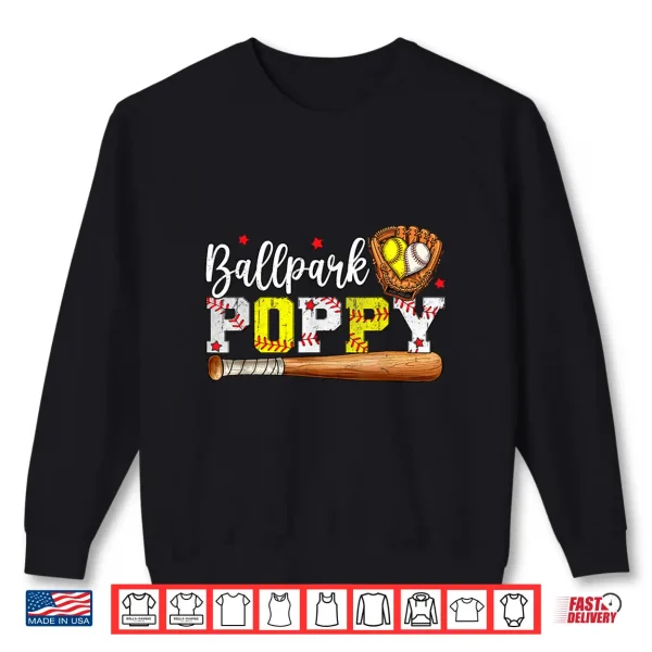Sweatshirt Relative Ballpark Poppy Softball Baseball Professional Identity Shirt