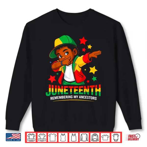 Sweatshirt Remembering My Ancestors Juneteenth African American Boys Shirt