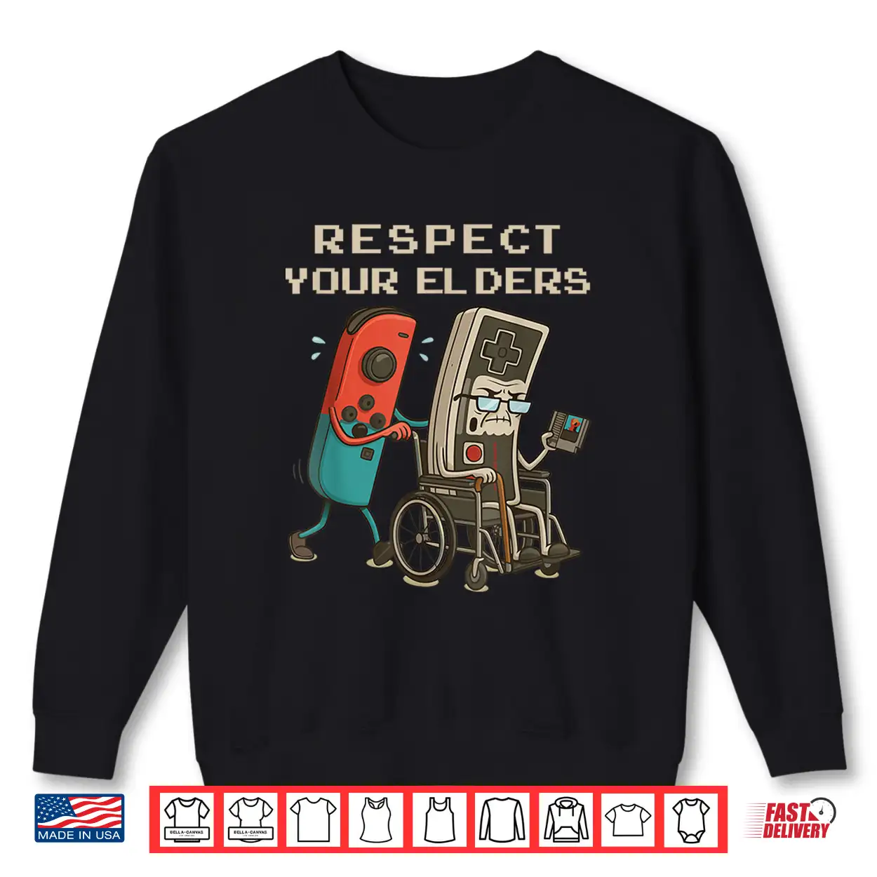 Respect Your Elders Retro Gaming Funny Gamer Controller 80S Shirt Respect Your Elders Retro Gaming Funny Gamer Controller 80S Shirt