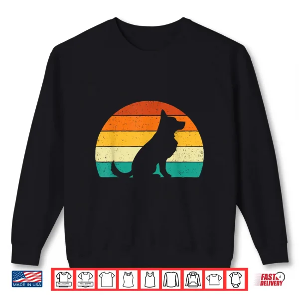 Sweatshirt Retro Distressed German Shepherd Dog Lover Pet Owner Shirt