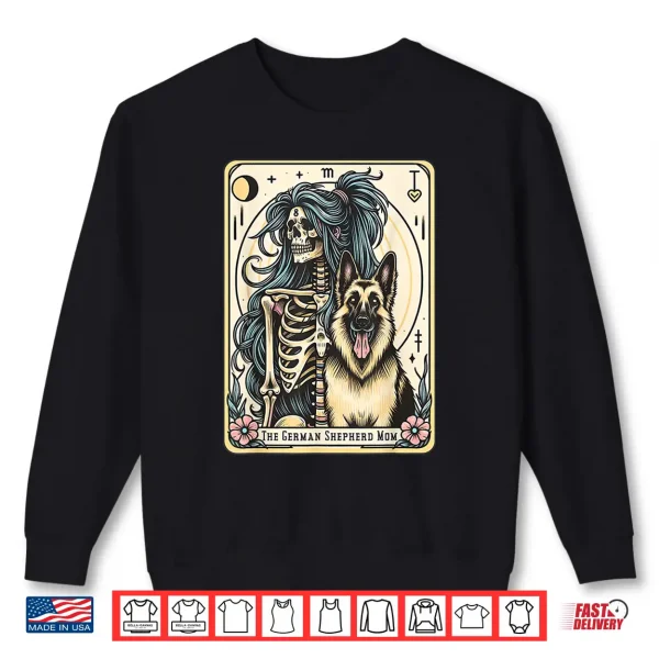 Sweatshirt Retro German Shepherd Mom Tarot Card Witchy Vibes Dog Mom Shirt