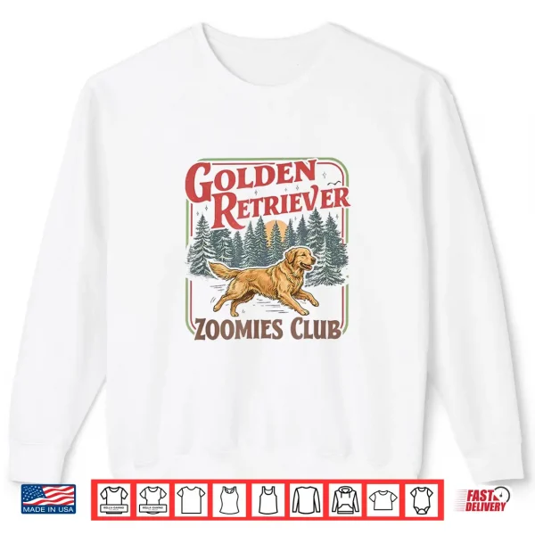 Sweatshirt Retro Golden Retriever Zoomies Club Dog Lover Shirt