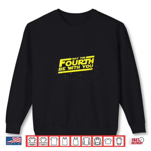 Sweatshirt Retro May the Fourth 4th Be with You Space Stars Sci Fi Nerd Shirt