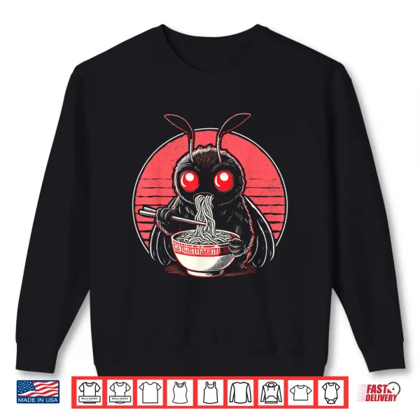 Sweatshirt Retro Mothman Ramen Kawaii Japanese Noodles Shirt