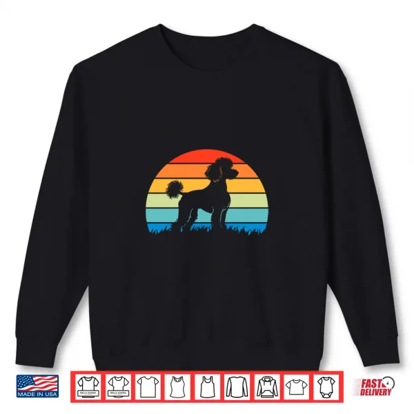 Sweatshirt Retro Poodle Unisex Adults Black Poodle Themed Shirt