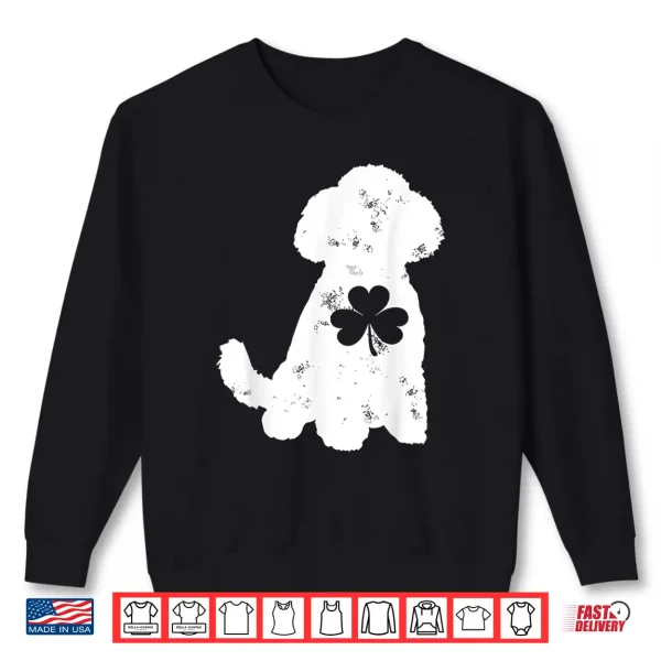 Sweatshirt Retro Poodle shirt St Patricks Day Shamrock Poodle Shirt