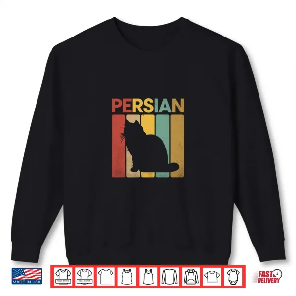 Sweatshirt Retro Silhouette Persian Cat Persian Longhair Shirt