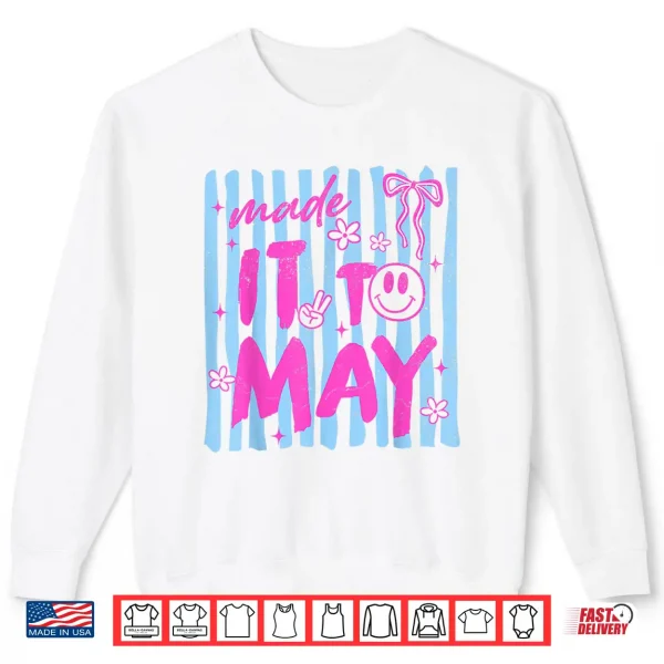 Sweatshirt Retro Stripes Last Day of School Teacher Made It to May Shirt