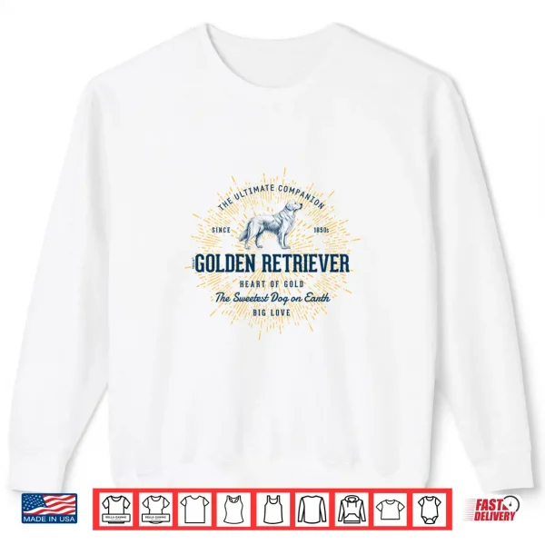 Sweatshirt Retro Styled Golden Retriever Vintage Shirt