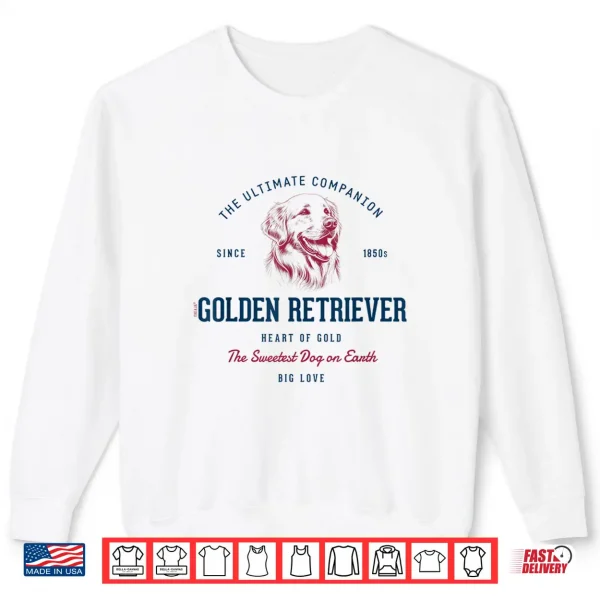 Sweatshirt Retro Styled Vintage Golden Retriever Shirt