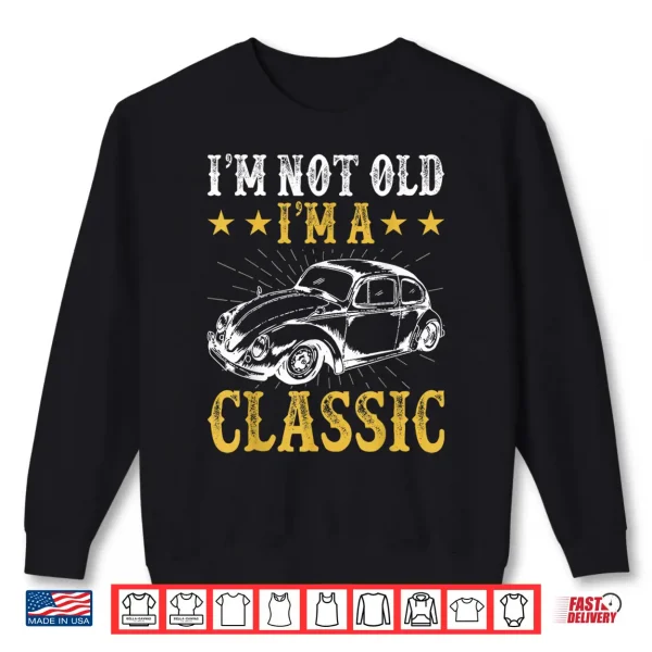 Sweatshirt Retro Vintage Bug Classic Car Enthusiast Graphics Shirt