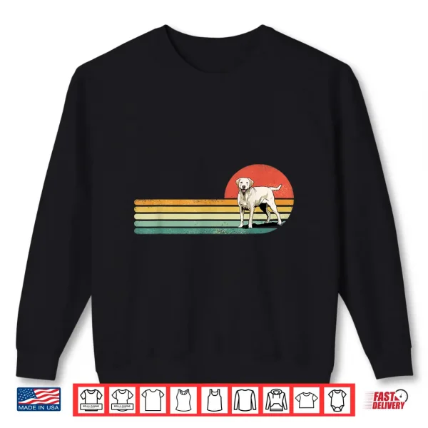 Sweatshirt Retro Vintage Yellow Golden Labrador Retriever Dog Lab Owner Shirt